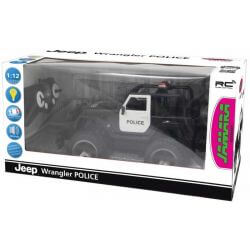 Radiostyrd Polisbil Jeep Wrangler Jamara 1:12 2,4 Ghz