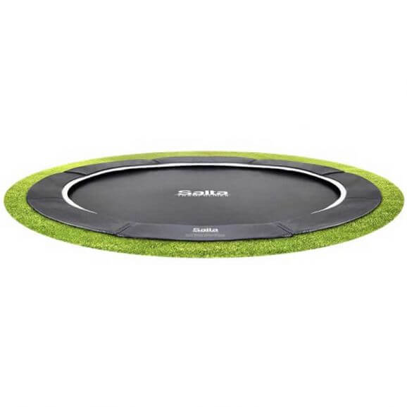 Studsmatta Excellent Ground Ø427 cm med nät svart SALTA