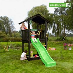 Lektorn Casa med rutschkana, grundmålat svart Jungle Gym