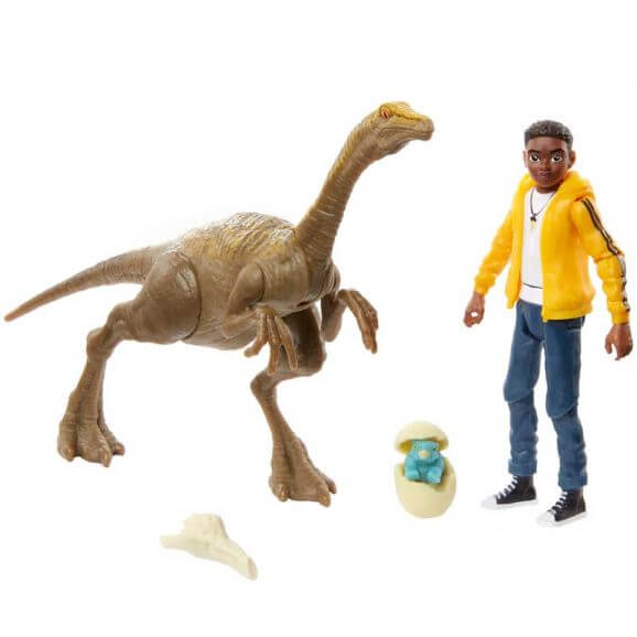 Jurassic World Darius figur och dinosauriefigur Gallimimus