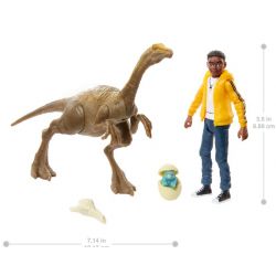 Jurassic World Darius figur och dinosauriefigur Gallimimus