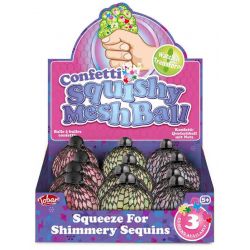 Klämboll Glitter Confetti Squishy Fidget 7 cm