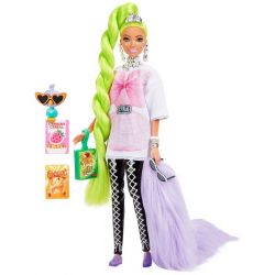 Barbie Extra Docka Grönt hår Neon