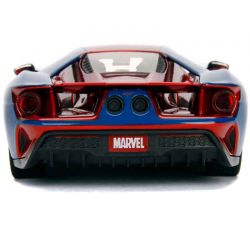 Spiderman bil med figur Ford GT 2017 1:24 Marvel 