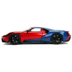 Spiderman bil med figur Ford GT 2017 1:24 Marvel 