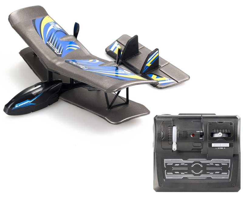 Läs mer om Silverlit Radiostyrt Flygplan Silverlit Bi-Wing EVO B Blå Vingspann 22 cm