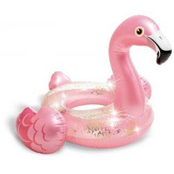 Uppblåsbar Flamingo Badring Glittrig