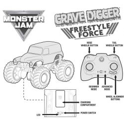 Radiostyrd Bil Monster Jam Freestyle Force 2,4 Ghz