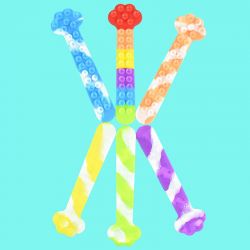 Squido Popit Strip Fidget Kattass 27 cm