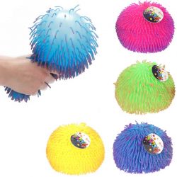 Stor Tvåfärgad Puffer Fluffy Klämboll 25 cm