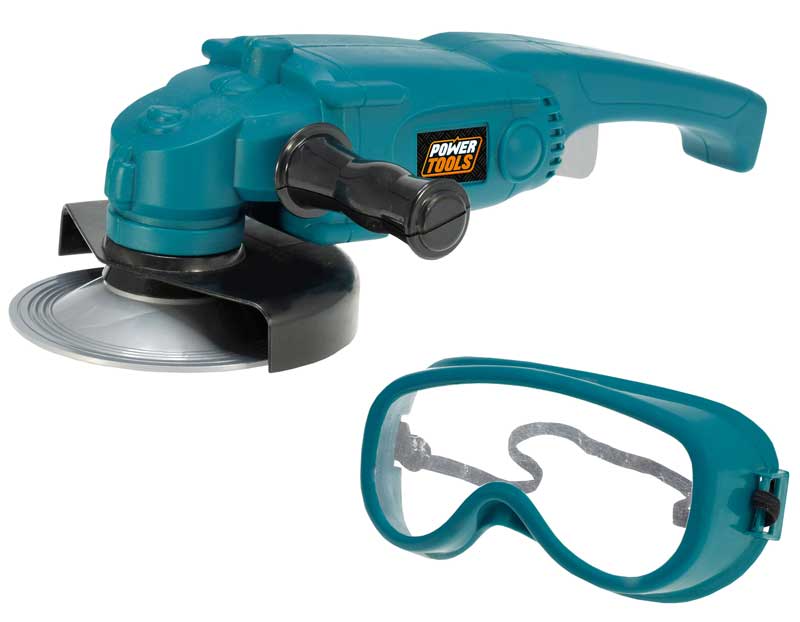 Vinkelslip leksaksverktyg med glasögon