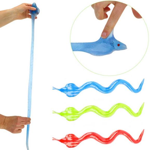 Klibbig och tänjbar leksaksorm fidget