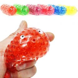 Klämlarv Squeeze Larv med mjuka pärlor Fidget 10 cm