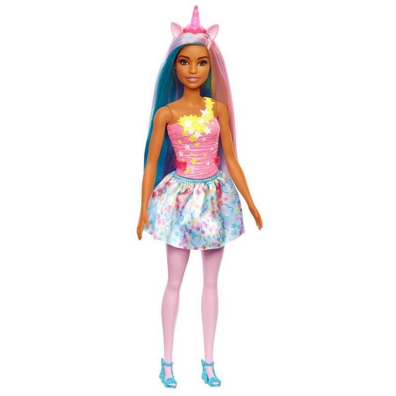 Barbie Unicorn Dreamtopia Färgat hår med slingor