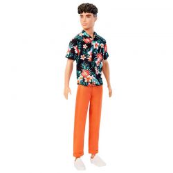Barbie Ken Fashionistas Docka med blommig skjorta och oranga byxor 