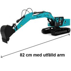 Amewi Hydraulisk Radiostyrd Grävmaskin G101H Petrol 1:16