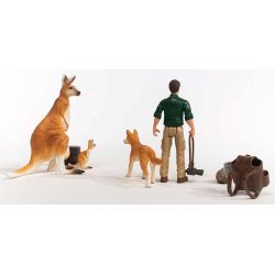 Schleich Outback Adventures Känguru, figur och hund 42623