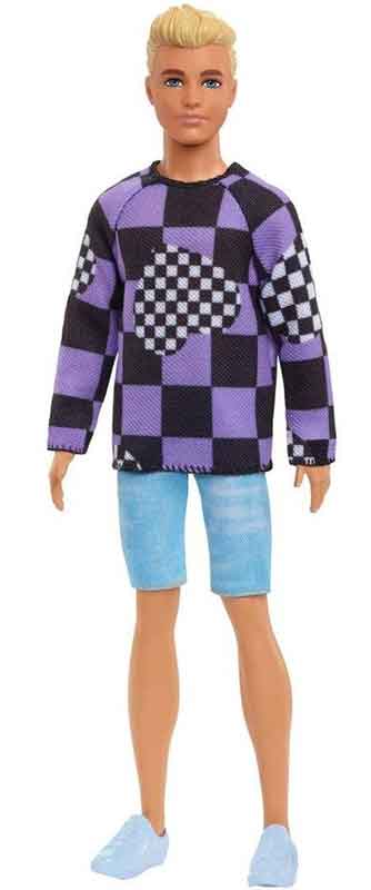 Barbie Ken Docka Sweater, Shorts Fashionistas Checkered